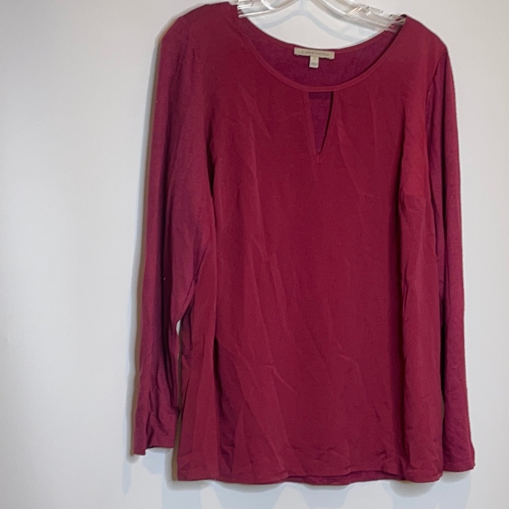 41 Hawthorne Stretch Red Top 1X PLUS SIZE